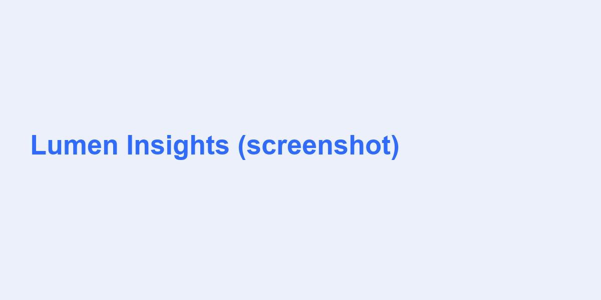 Lumen Insights screenshot